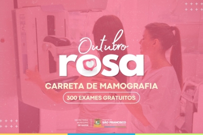 Carreta de mamografia vai estar em SFI nos dias 20, 21 e 22 de outubro