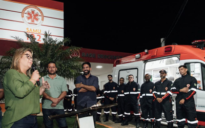 Francimara inaugura base descentralizada do Samu, em Gargaú, e entrega reforma da UBS da localidade
