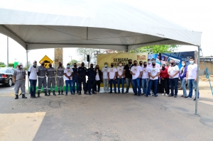 Panfletagem de conscientização na programação da Semana do Trânsito