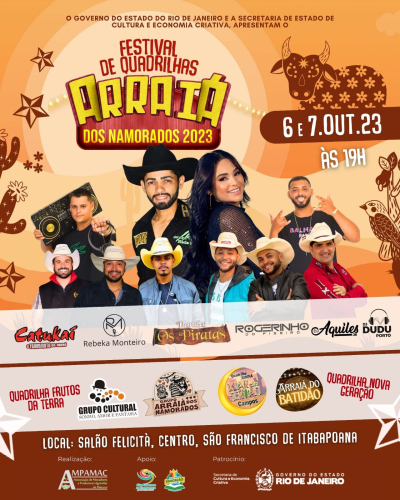 Festival de Quadrilhas - Arraiá dos Namorados nesta sexta (6) e sábado (7) no Centro