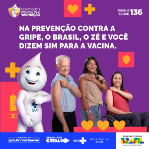 Campanha de vacinação contra gripe acontece em 15 pontos
