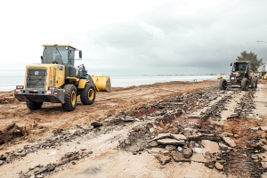 Guaxindiba ganha extensão do calçadão com obras aceleradas