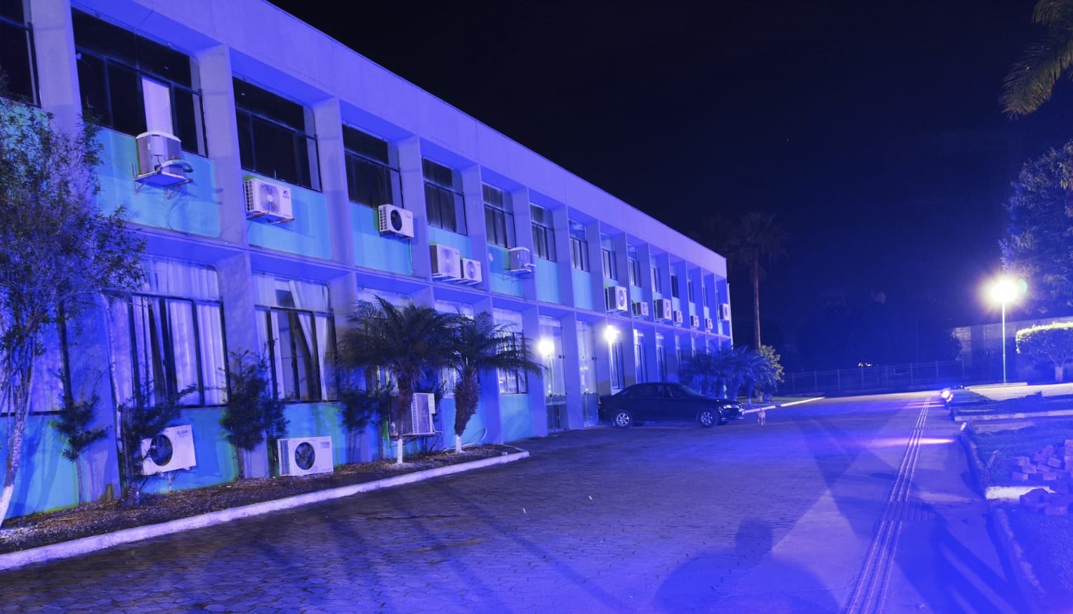 Fachada da prefeitura Campanha Coração Azul 2