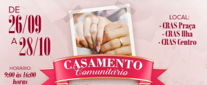 Inscrições abertas para Casamento Comunitário
