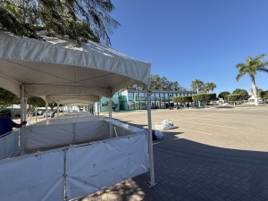 Montagem das barracas marca contagem regressiva para a Fecomércio em SFI