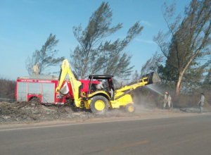 Ação integrada combate fogo em vegetação entre Santa Clara e Gargaú