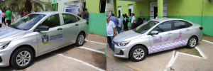 Prefeita Francimara entrega um carro para a Ronda Maria da Penha e outro para o Departamento de Postura