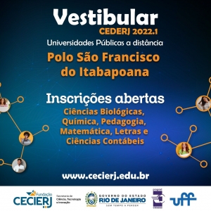 Vestibular Cederj oferece 233 vagas em seis cursos gratuitos de graduação a distância para o polo de SFI