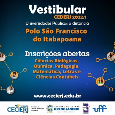 Vestibular Cederj oferece 233 vagas em seis cursos gratuitos de graduação a distância para o polo de SFI