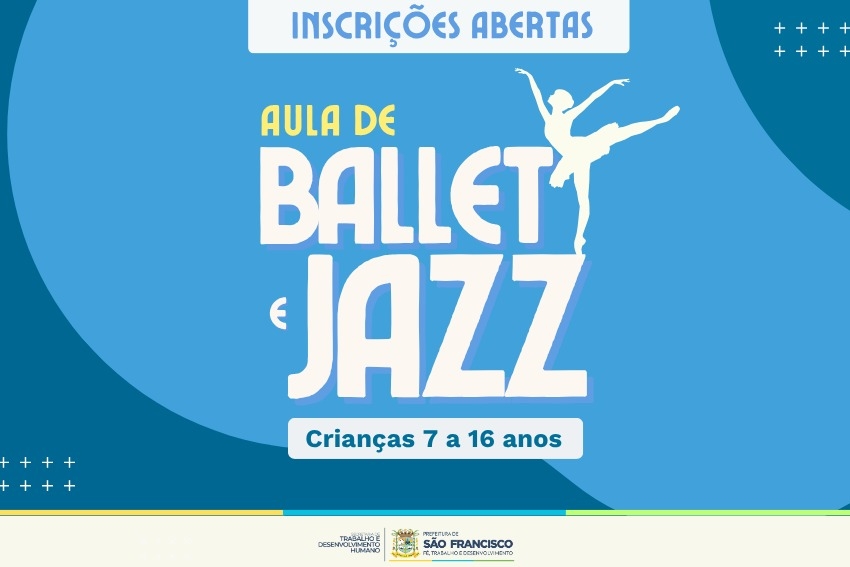 Inscrições para aulas gratuitas de ballet e jazz terminam nesta sexta (17/04)