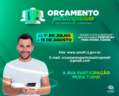 Orçamento participativo: população pode enviar sugestões