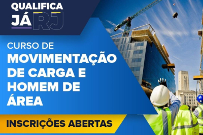Cursos gratuitos de Movimentação de Carga e Homem de Área com inscrições abertas