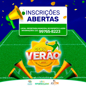Abertas as inscrições para a Copa Verão de Futebol de 7