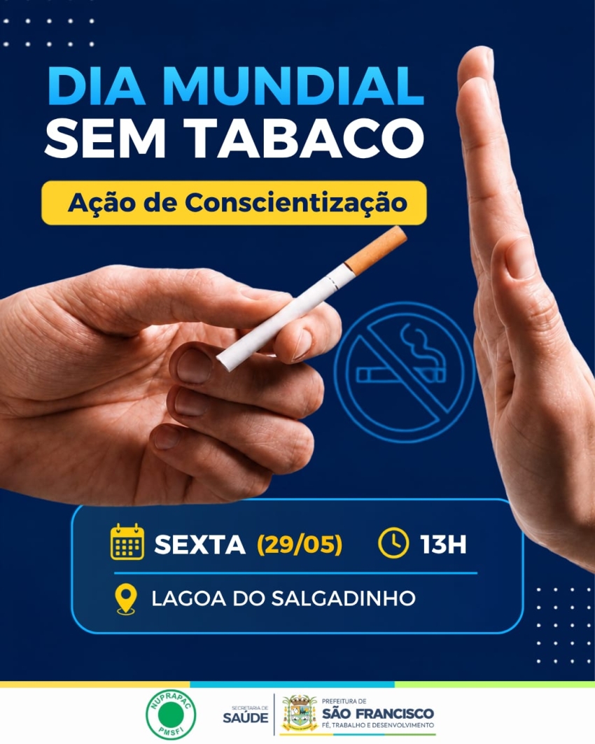 Prefeitura promove ações de conscientização e prevenção pelo Dia Mundial sem Tabaco