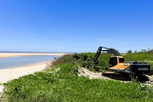 Prefeitura retira vegetação exótica na Lagoa de Barra do Itabapoana e em Lagoa Doce