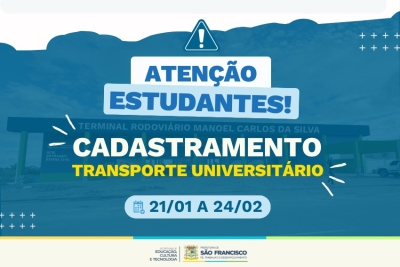 Cadastro para o Transporte Universitário começa nesta quarta-feira (21)