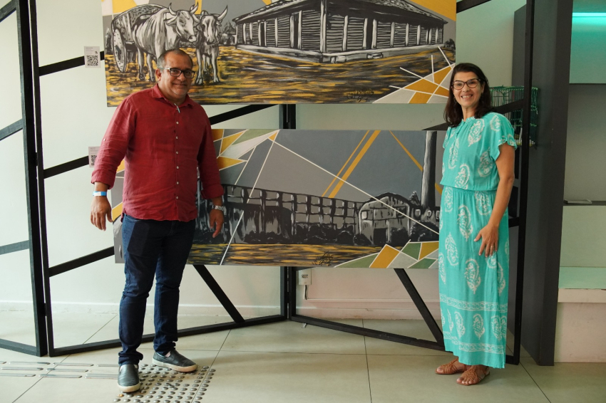 SanfrArt expõe obras artísticas do município na Biblioteca Parque Estadual