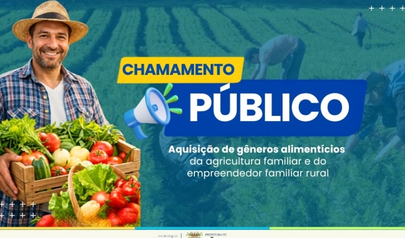 Prefeitura abre chamada pública para aquisição de gêneros alimentícios